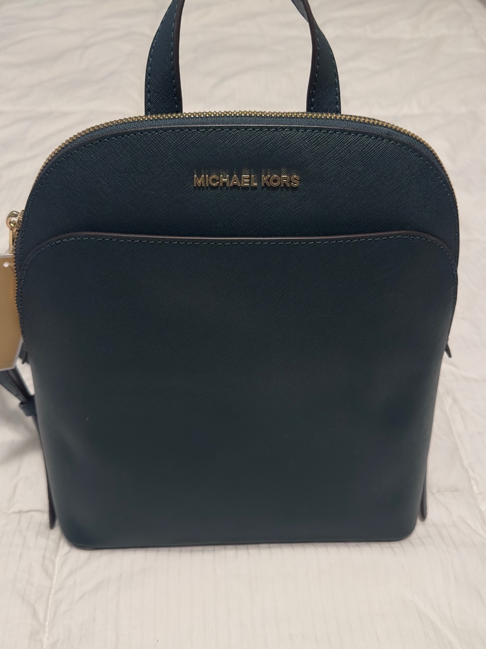 Michael Kors Green Saffiano Leather Mini Backpack